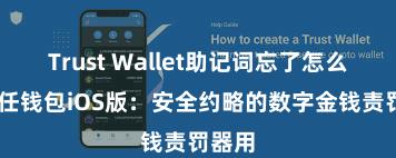 Trust Wallet助记词忘了怎么办 信任钱包iOS版：安全约略的数字金钱责罚器用